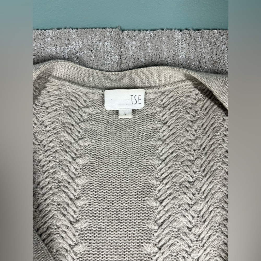 TSE 100% Cashmere Sleeveless Button Down Cardigan Duster Knit Womens Size Large - Picture 4 of 8